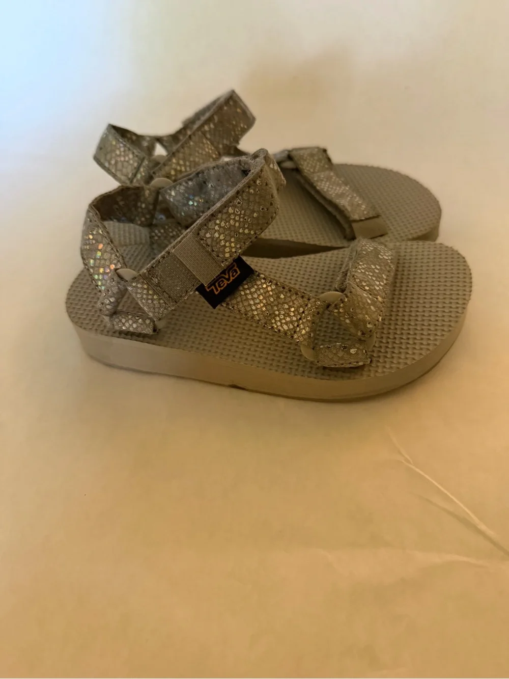 Teva Kids Sandals with Sparkle Straps in gray